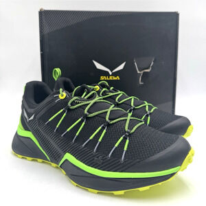Salewa DROPLINE Men's NEW Trail Shoe Black/Green US Size 8 Medium